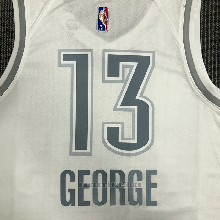 Camiseta Oklahoma City Thunder Paul George #13 Ciudad 2021-22 Blanco
